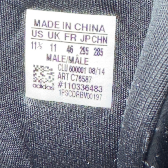 Adidas Men's Black and White John Wall Basketball Sneakers - Picture 5 of 8